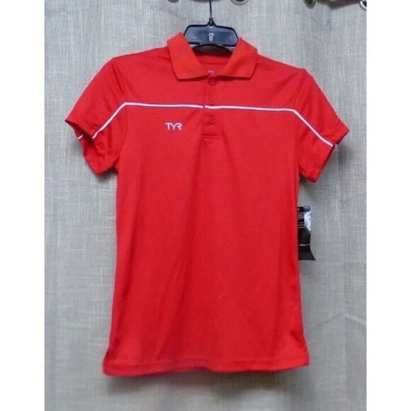 $39.99 TYR ALLIANCE FEMALE TECH POLO, Red, XS - Picture 2 of 10